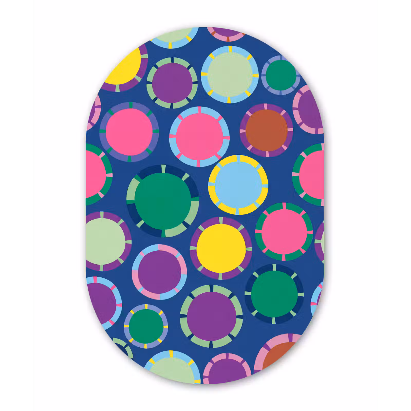 Muurovaal glas - Patroon - Cirkels - Abstract - Kleurrijk — 1