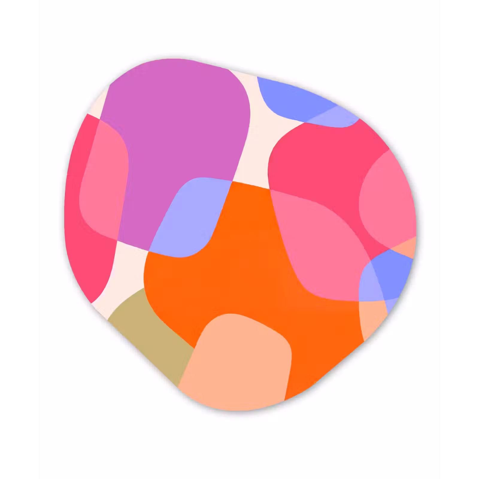 Organisch schilderij glas - Abstract - Vormen - Modern - Kleurrijk — 1
