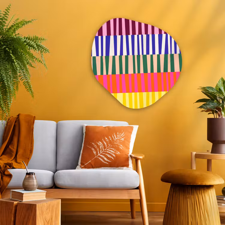Organisch schilderij glas - Patroon - Strepen - Abstract - Modern - Kleurrijk — 3