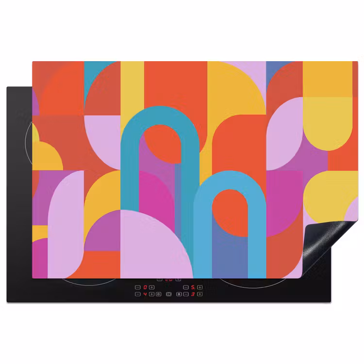 Inductiebeschermer - Abstract - Geometrie - Kleurrijk - Modern - Kunst — 1