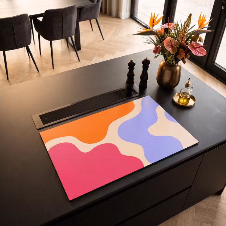 Inductiebeschermer - Abstract - Organische vormen - Design - Modern - Kleurrijk — 2
