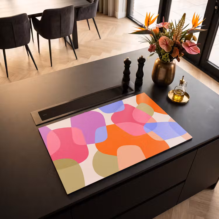Inductiebeschermer - Abstract - Vormen - Modern - Kleurrijk — 2