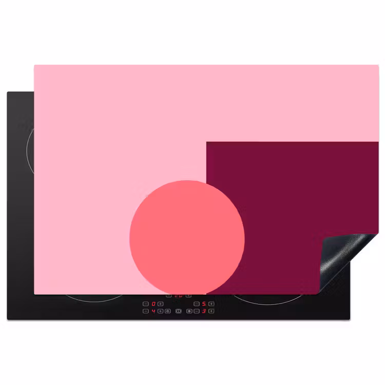 Inductiebeschermer - Abstract - Vormen - Roze - Modern - Design — 1