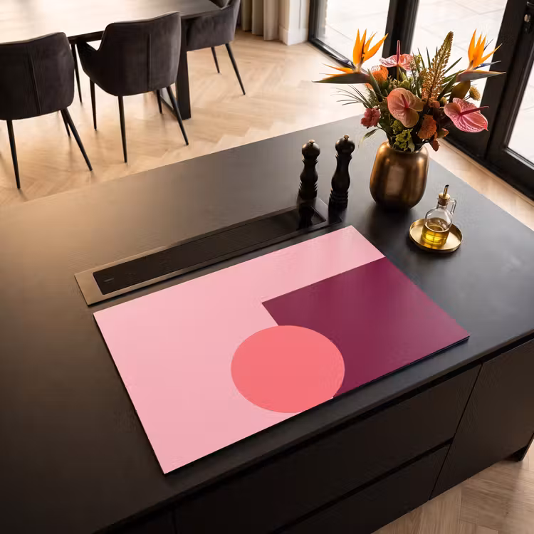 Inductiebeschermer - Abstract - Vormen - Roze - Modern - Design — 2