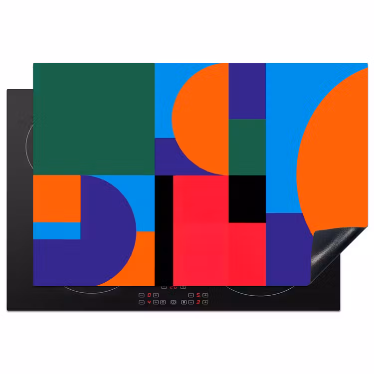 Inductiebeschermer - Geometrisch - Abstract - Vormen - Kleurrijk - Modern — 1