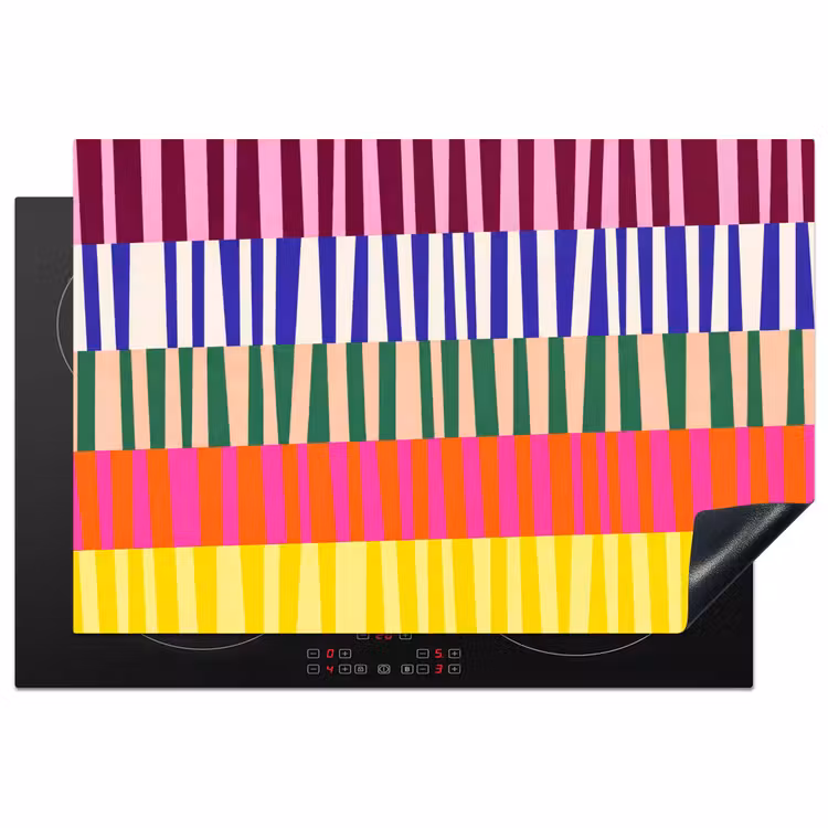 Inductiebeschermer - Patroon - Strepen - Abstract - Modern - Kleurrijk — 1