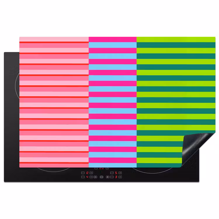 Inductiebeschermer - Patroon - Strepen - Modern - Abstract - Kleurrijk — 1