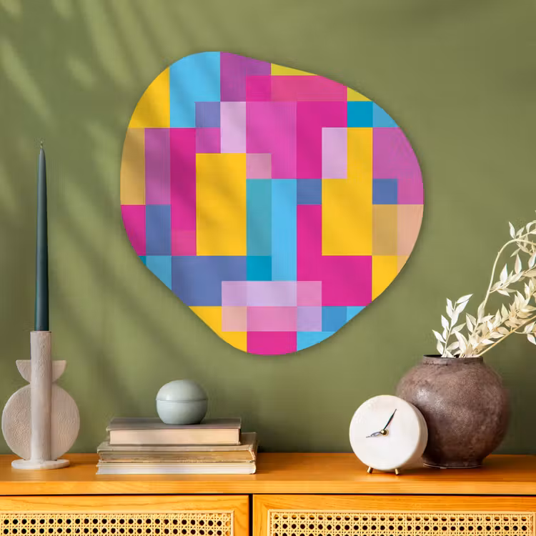 Organisch schilderij glas - Abstract - Geometrisch - Kunst - Kleurrijk - Modern — 2
