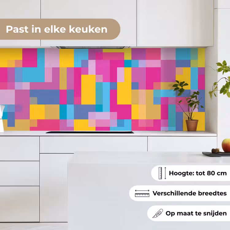 Keuken achterwand - Abstract - Geometrisch - Kunst - Kleurrijk - Modern — 7