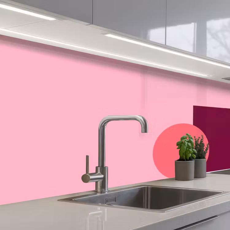 Keuken achterwand - Abstract - Vormen - Roze - Modern - Design — 2