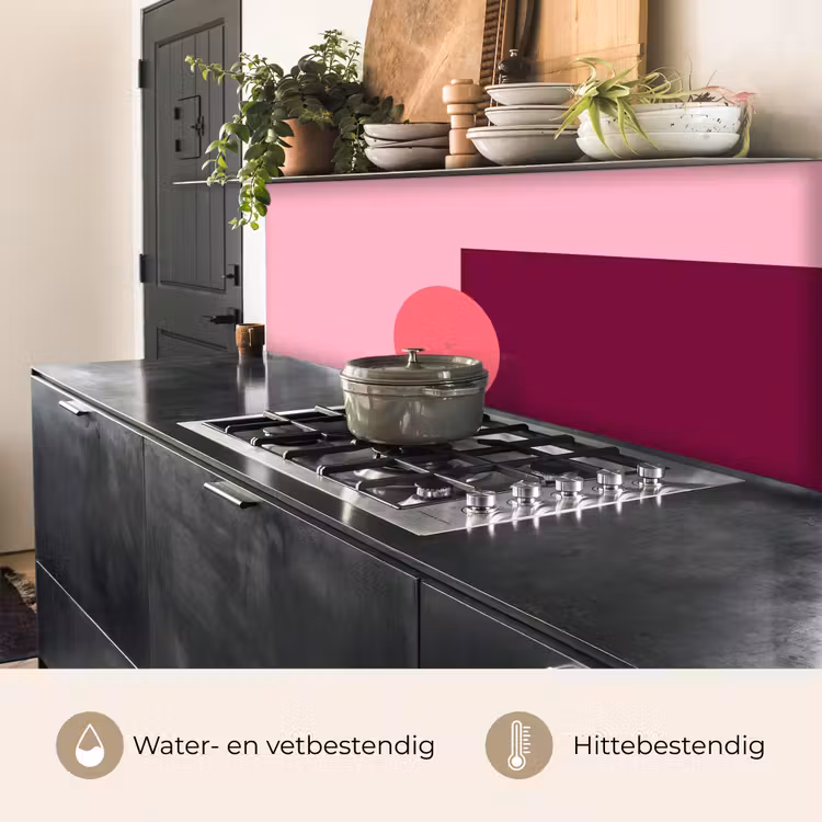 Keuken achterwand - Abstract - Vormen - Roze - Modern - Design — 5