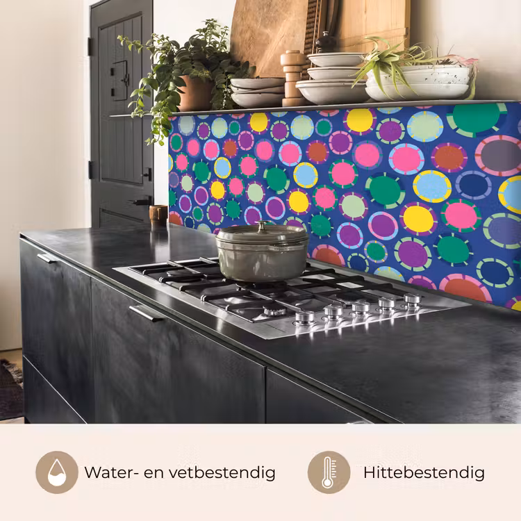Keuken achterwand - Patroon - Cirkels - Abstract - Kleurrijk — 5