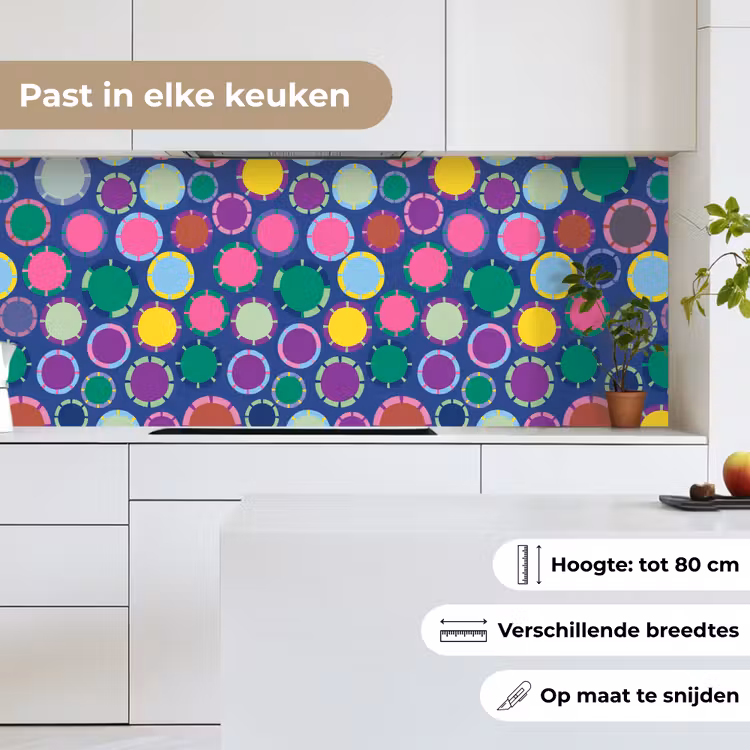 Keuken achterwand - Patroon - Cirkels - Abstract - Kleurrijk — 7