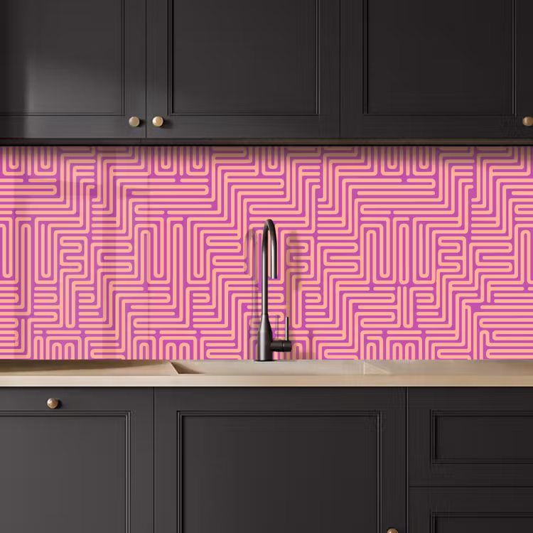 Keuken achterwand - Patroon - Lijnen - Abstract - Modern - Paars — 6