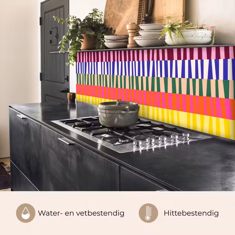 Keuken achterwand - Patroon - Strepen - Abstract - Modern - Kleurrijk — 5