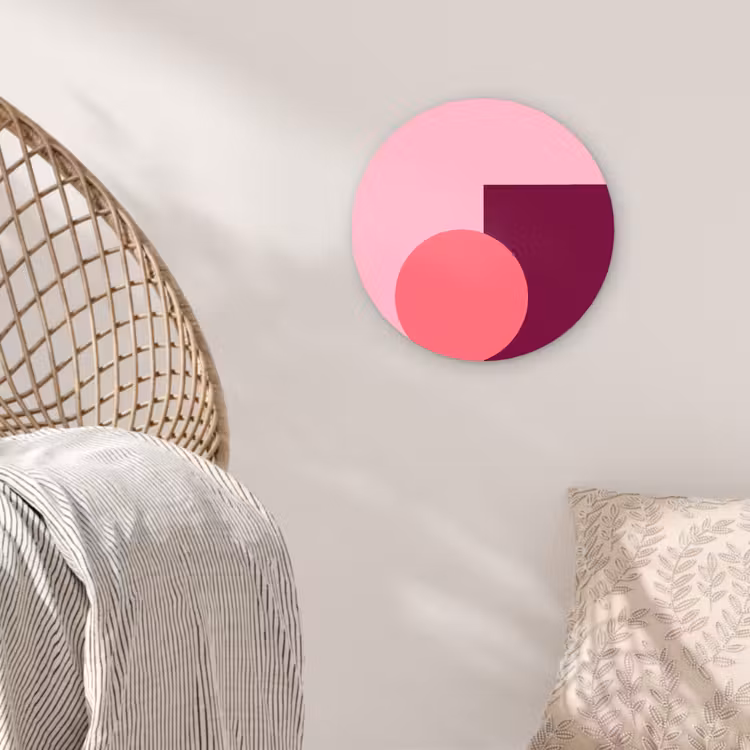 Muurcirkel - Abstract - Vormen - Roze - Modern - Design — 5