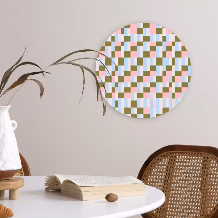Muurcirkel - Patroon - Geometrisch - Abstract - Kleurrijk - Modern — 4