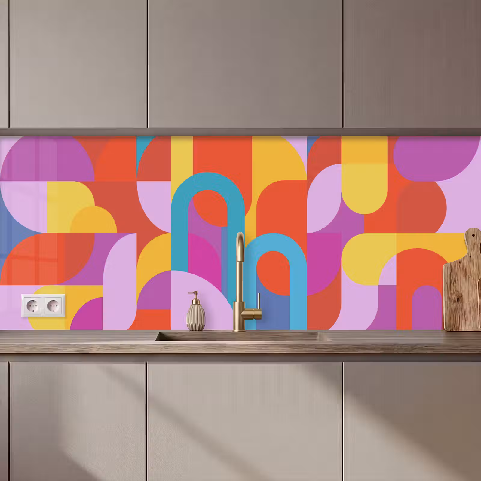 Keuken achterwand - Abstract - Geometrie - Kleurrijk - Modern - Kunst — 1