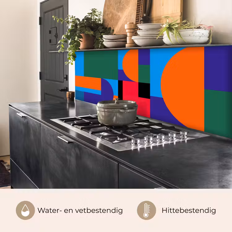 Keuken achterwand - Geometrisch - Abstract - Vormen - Kleurrijk - Modern — 5