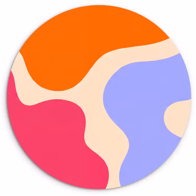 Muurcirkel - Abstract - Organische vormen - Design - Modern - Kleurrijk — 1