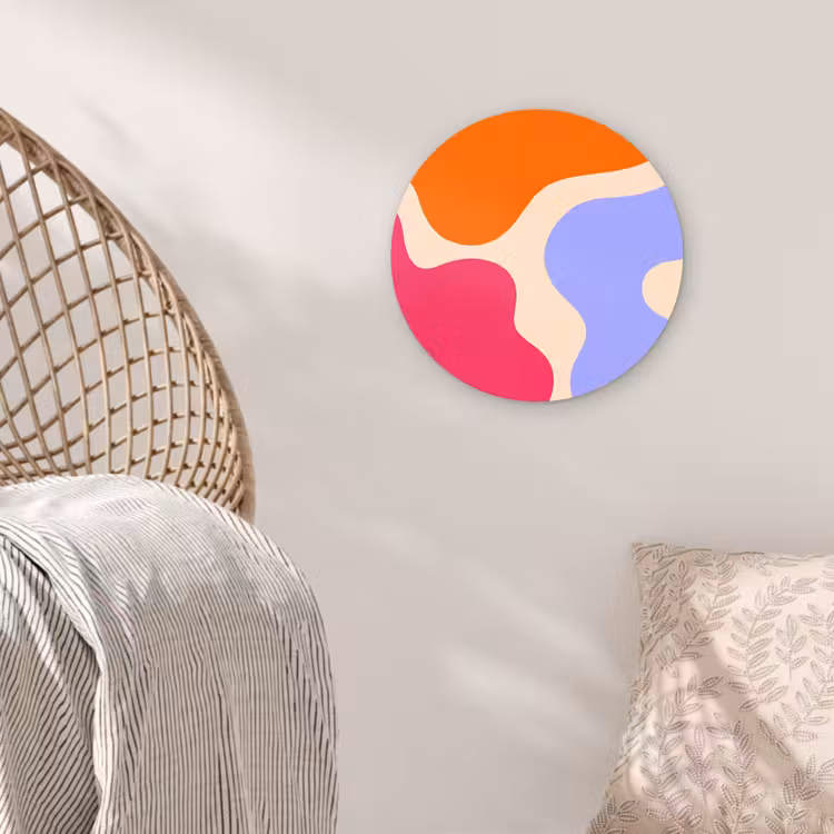 Muurcirkel - Abstract - Organische vormen - Design - Modern - Kleurrijk — 5