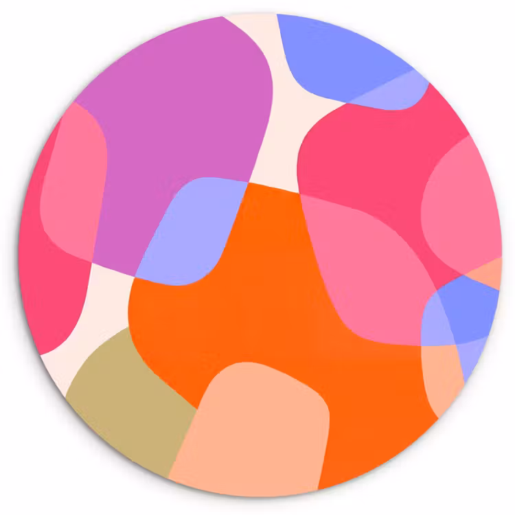 Muurcirkel - Abstract - Vormen - Modern - Kleurrijk — 1