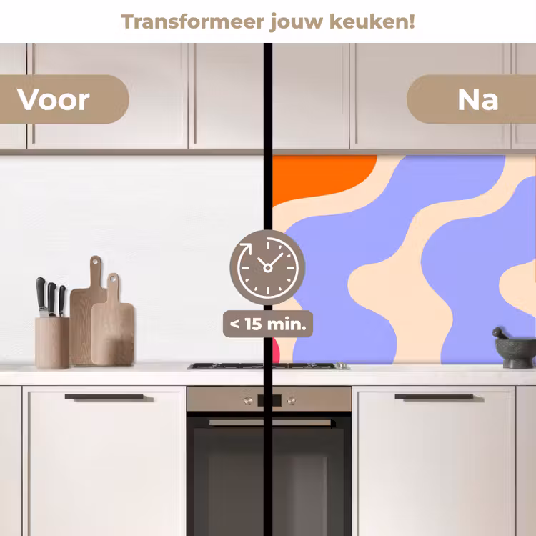 Keuken achterwand - Abstract - Organische vormen - Design - Modern - Kleurrijk — 3
