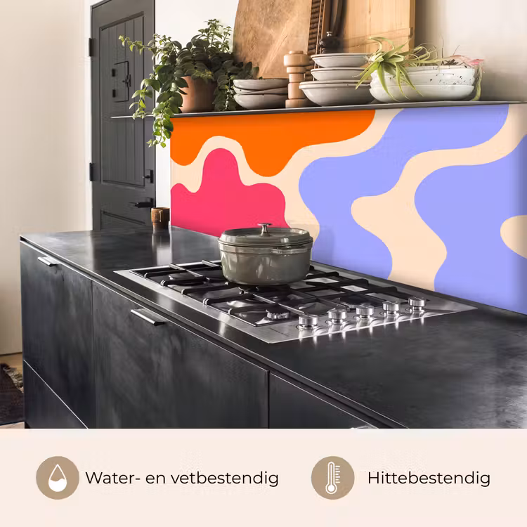 Keuken achterwand - Abstract - Organische vormen - Design - Modern - Kleurrijk — 5