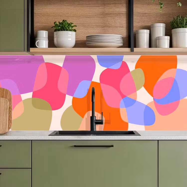 Keuken achterwand - Abstract - Vormen - Modern - Kleurrijk — 8