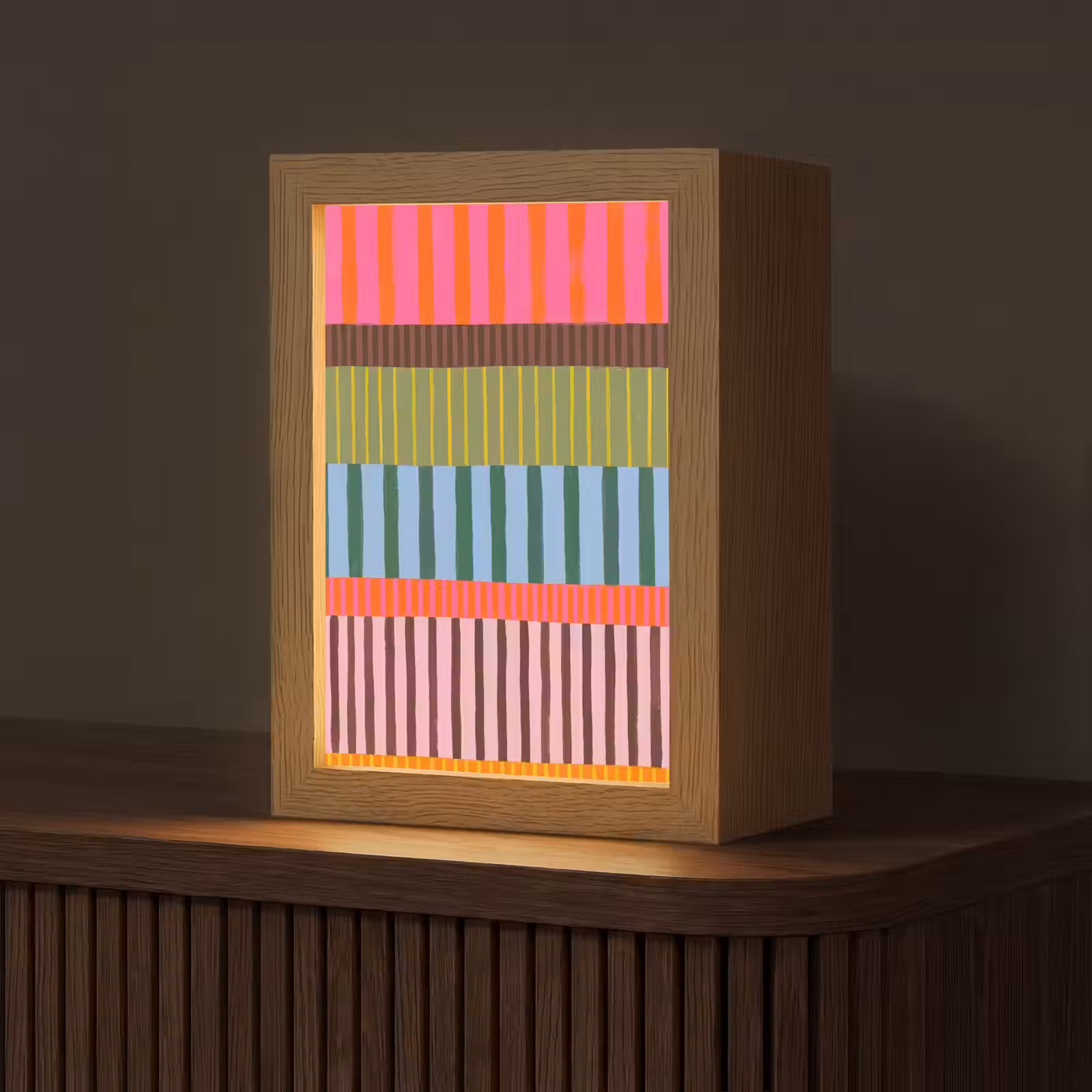 Gepersonaliseerd Lightbox - Abstract - Strepen - Modern - Kleurrijk - Kunst — 1