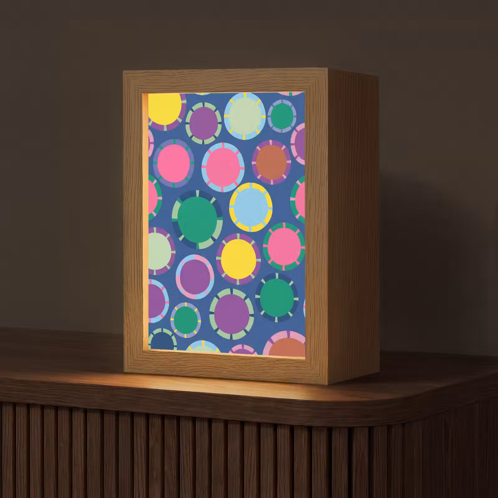 Gepersonaliseerd Lightbox - Patroon - Cirkels - Abstract - Kleurrijk — 1