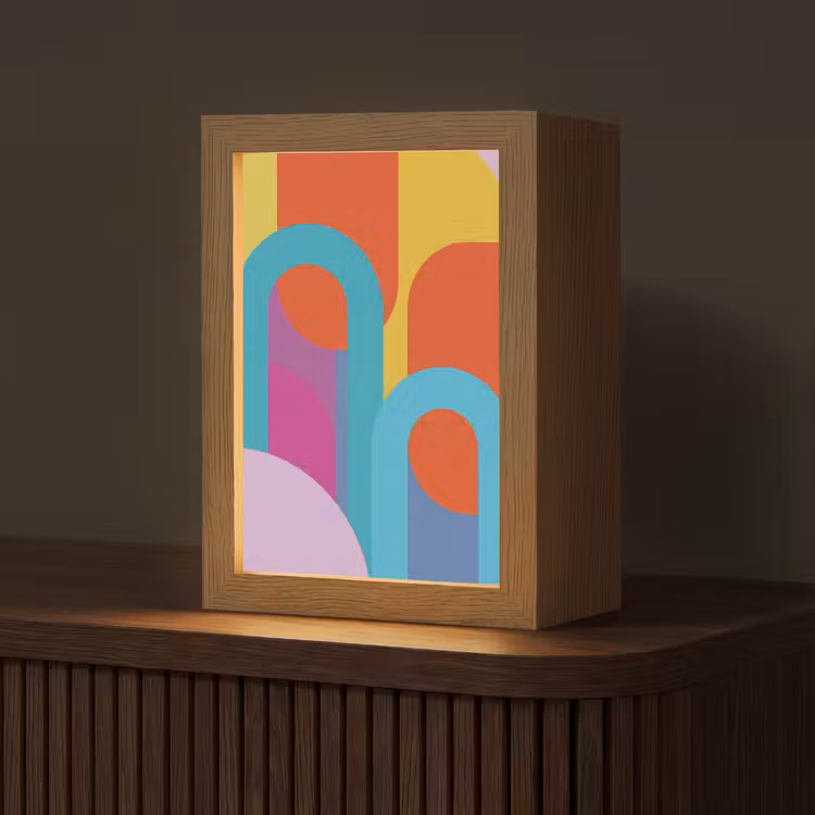 Gepersonaliseerd Lightbox - Abstract - Geometrie - Kleurrijk - Modern - Kunst — 1