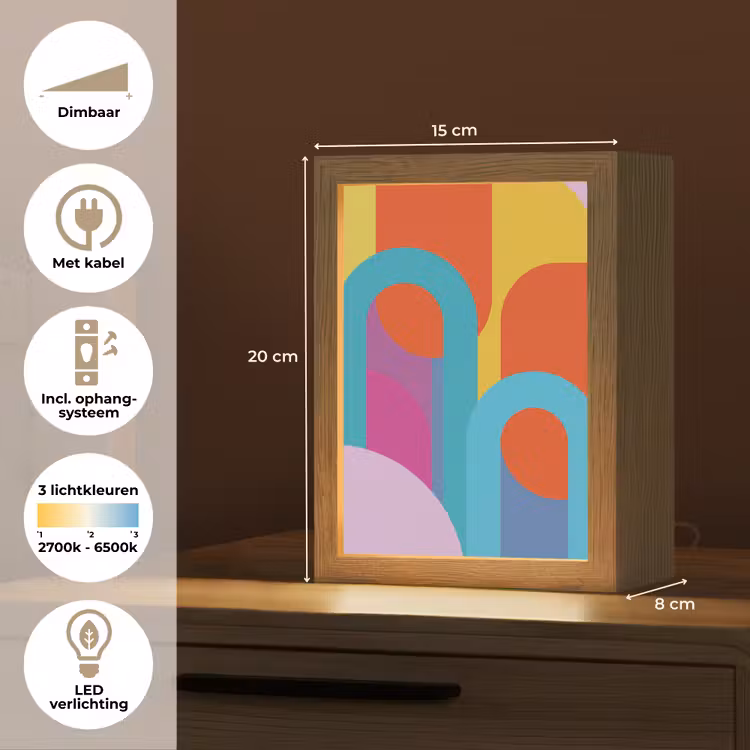 Gepersonaliseerd Lightbox - Abstract - Geometrie - Kleurrijk - Modern - Kunst — 7
