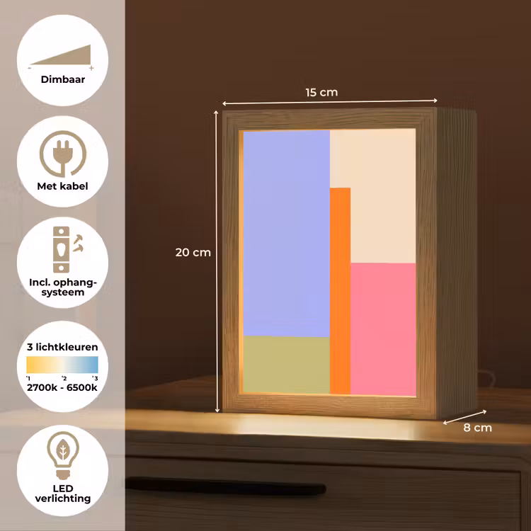 Gepersonaliseerd Lightbox - Abstract - Geometrie - Kunst - Modern - Kleurrijk — 7