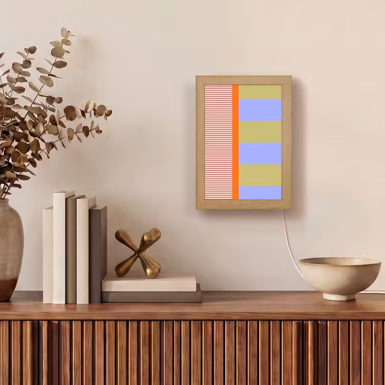 Gepersonaliseerd Lightbox - Abstract - Geometrie - Strepen - Blokken - Rood — 4
