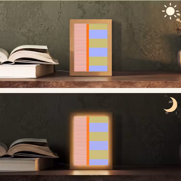 Gepersonaliseerd Lightbox - Abstract - Geometrie - Strepen - Blokken - Rood — 5