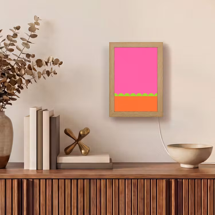 Gepersonaliseerd Lightbox - Abstract - Geometrisch - Kleurblokken - Roze - Oranje — 4