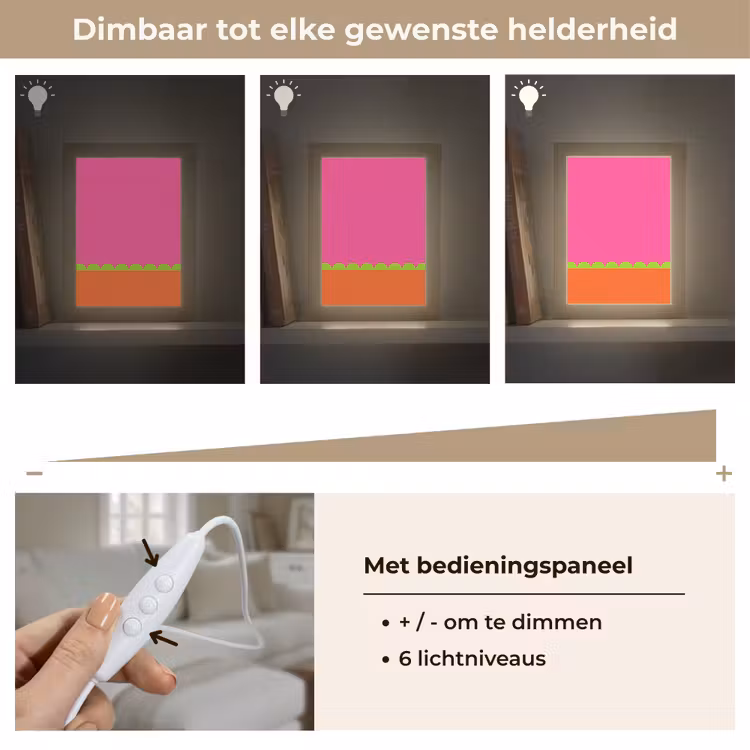Gepersonaliseerd Lightbox - Abstract - Geometrisch - Kleurblokken - Roze - Oranje — 8