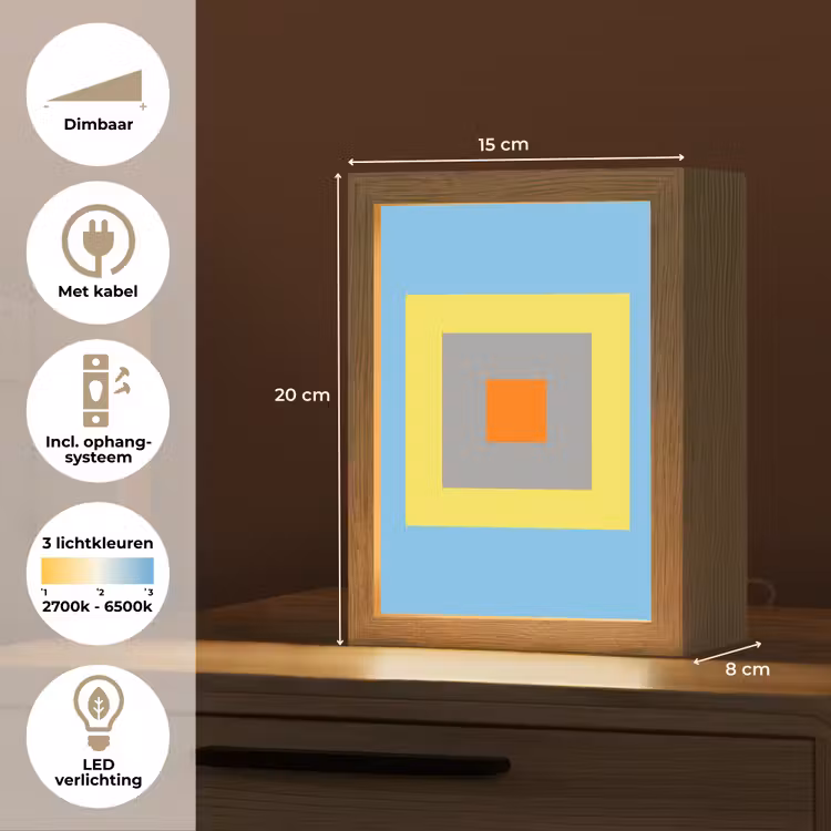 Gepersonaliseerd Lightbox - Abstract - Geometrisch - Kleurrijk - Modern - Vormen — 7