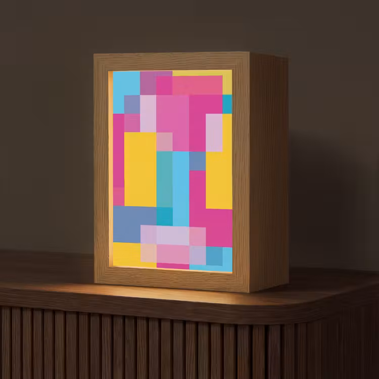 Gepersonaliseerd Lightbox - Abstract - Geometrisch - Kunst - Kleurrijk - Modern — 1