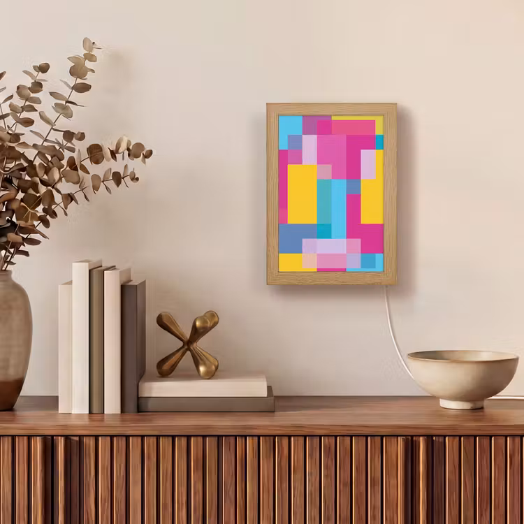 Gepersonaliseerd Lightbox - Abstract - Geometrisch - Kunst - Kleurrijk - Modern — 4
