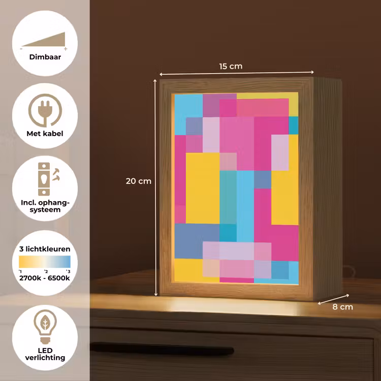 Gepersonaliseerd Lightbox - Abstract - Geometrisch - Kunst - Kleurrijk - Modern — 7