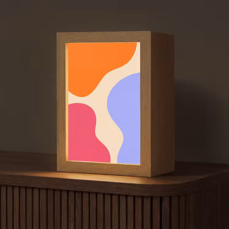 Gepersonaliseerd Lightbox - Abstract - Organische vormen - Design - Modern - Kleurrijk — 1