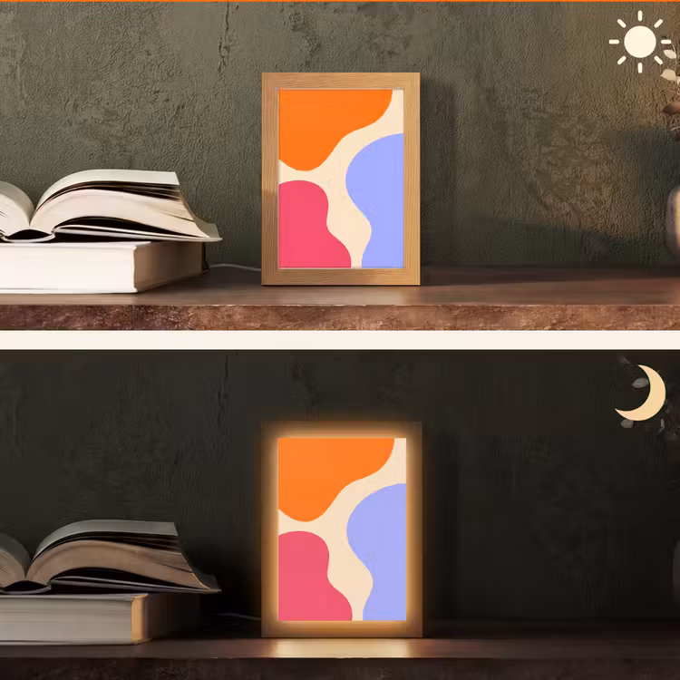 Gepersonaliseerd Lightbox - Abstract - Organische vormen - Design - Modern - Kleurrijk — 5