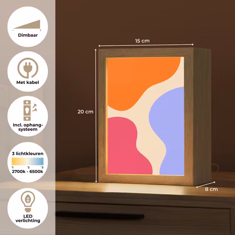 Gepersonaliseerd Lightbox - Abstract - Organische vormen - Design - Modern - Kleurrijk — 7