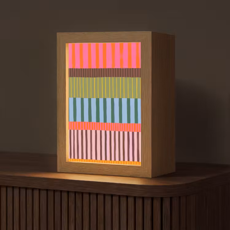 Gepersonaliseerd Lightbox - Abstract - Strepen - Modern - Kleurrijk - Kunst — 1