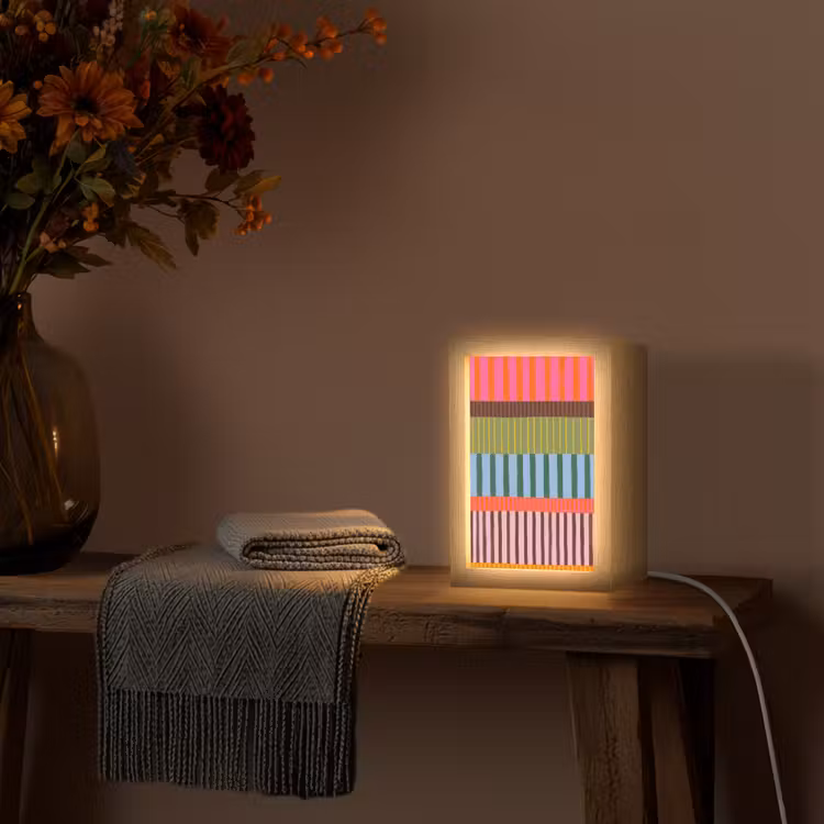 Gepersonaliseerd Lightbox - Abstract - Strepen - Modern - Kleurrijk - Kunst — 3