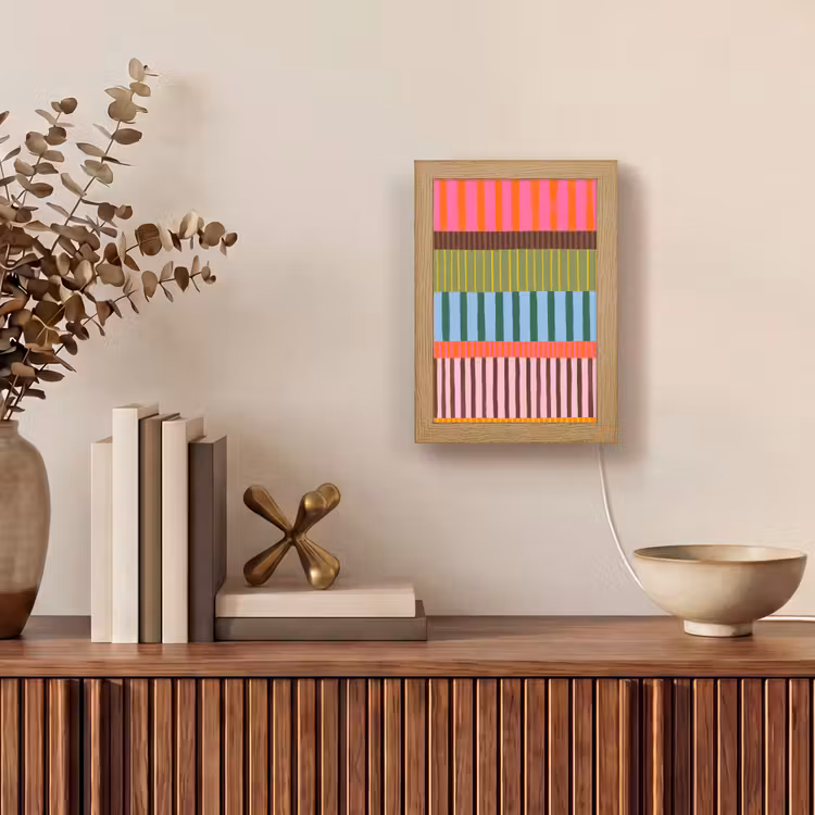 Gepersonaliseerd Lightbox - Abstract - Strepen - Modern - Kleurrijk - Kunst — 4