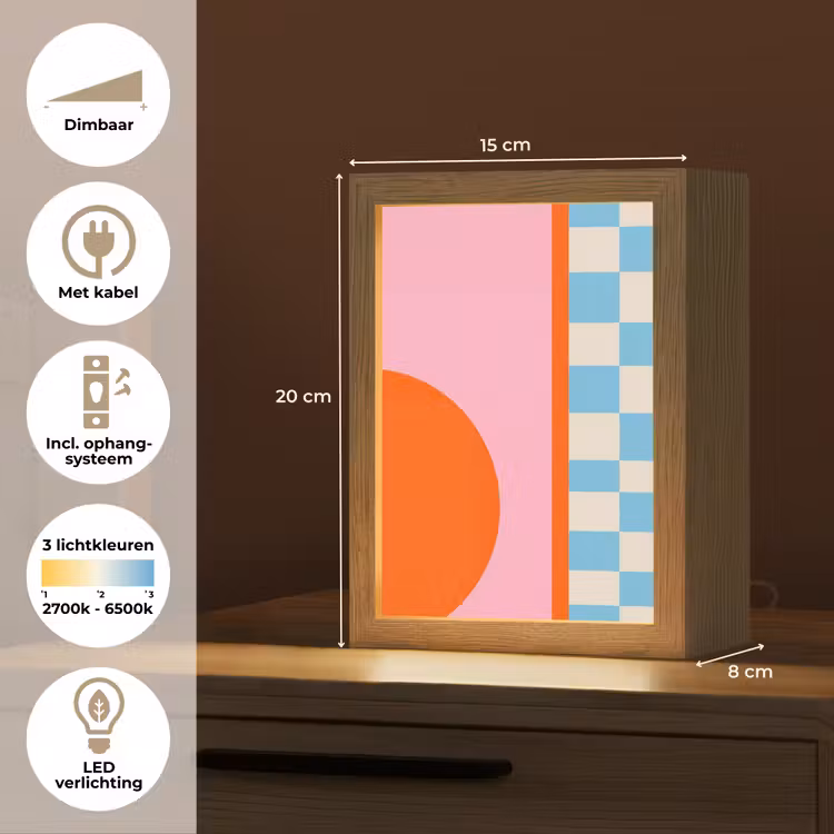 Gepersonaliseerd Lightbox - Abstract - Vormen - Geometrisch - Modern - Kleurrijk — 7