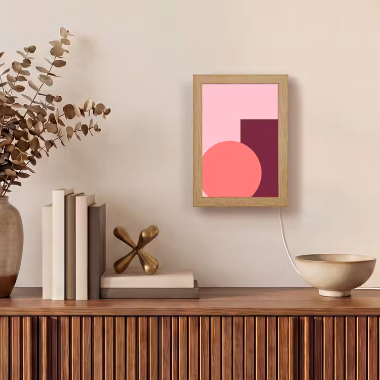 Gepersonaliseerd Lightbox - Abstract - Vormen - Roze - Modern - Design — 4